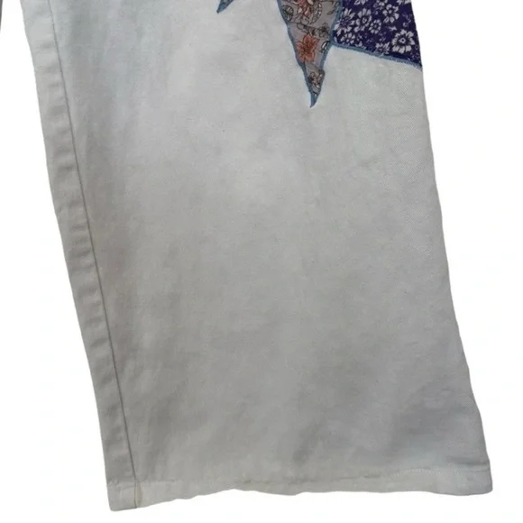 ANTHROPOLOGIE FOREVER THAT GIRL PALAZZO QUILTED PATCHWORK PANTS SIZE MEDIUM